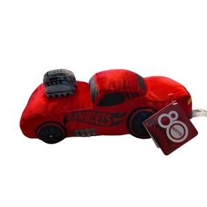 Hot Wheels Kohls Cares for kids Plush Red Race Car Stuffed 80 years Mattel 12"